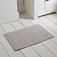 Marinette Saint-Tropez Version Grey Cotton Bath mat (L)500mm (W)700mm