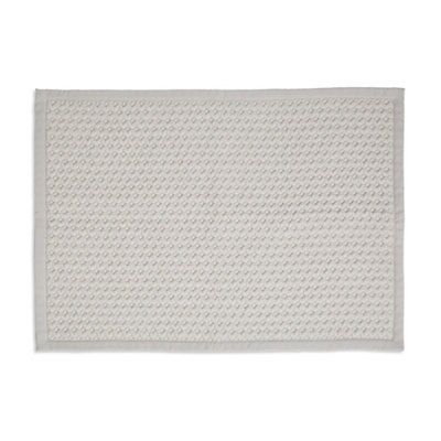 Marinette Saint-Tropez Version Grey Cotton Bath mat (L)500mm (W)700mm