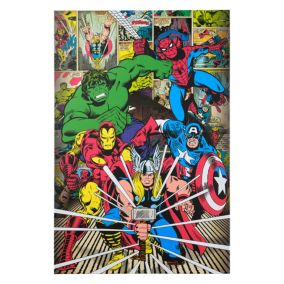 Marvel Avenger Multicolour Canvas art (H)90cm x (W)60cm