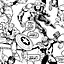 Marvel Colour your own superheroes Black & white Kids Smooth Wallpaper