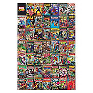 Marvel Comic montage Multicolour Canvas art (H)900mm (W)600mm