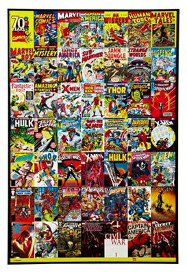 Marvel comic Multicolour Wall art (H)925mm (W)620mm | DIY at B&Q