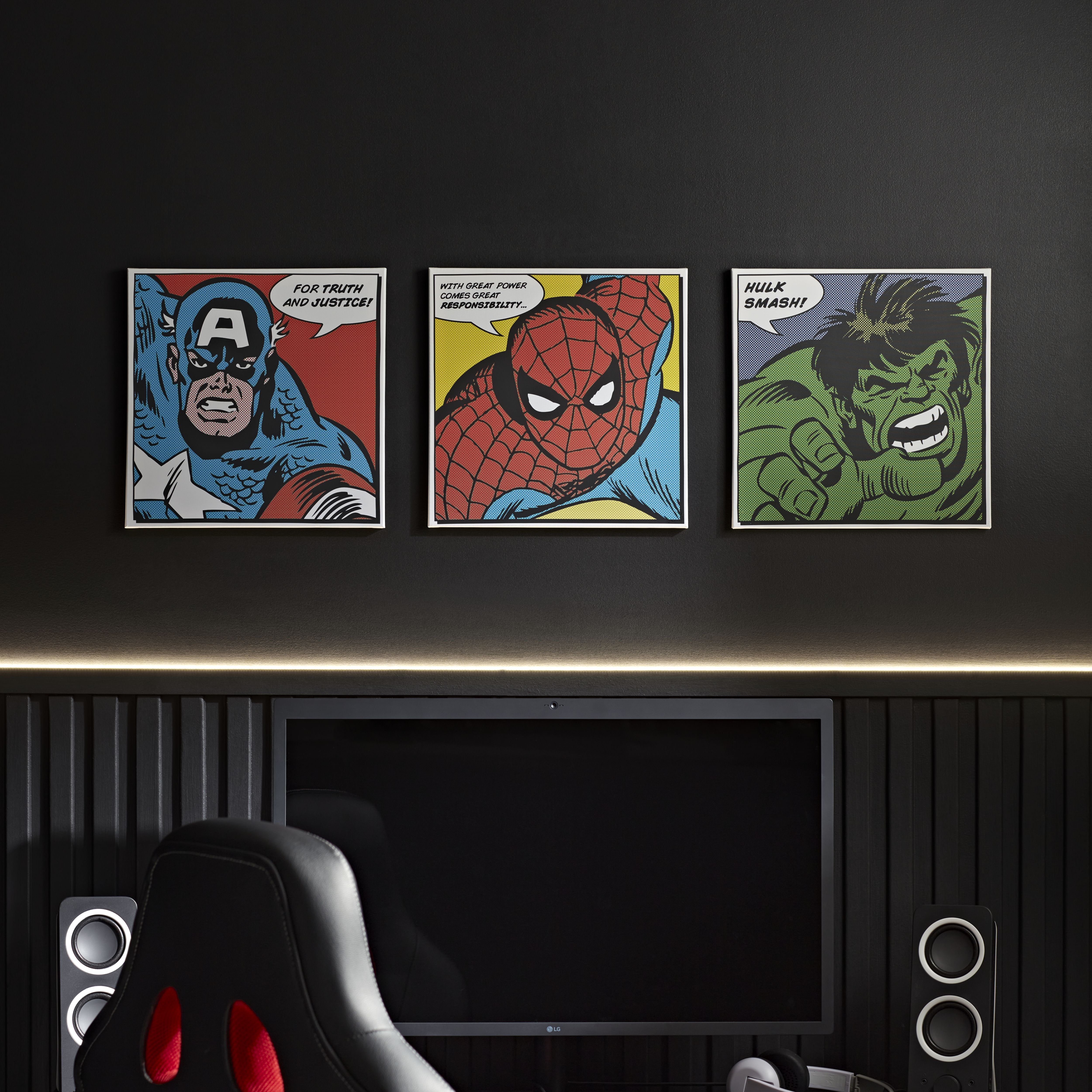 Marvel Superheroes Characters Photo/picture Print on Framed Canvas Wall Art  