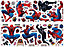 Marvel Spiderman Multicolour Self-adhesive Wall sticker (L)700mm (W)250mm