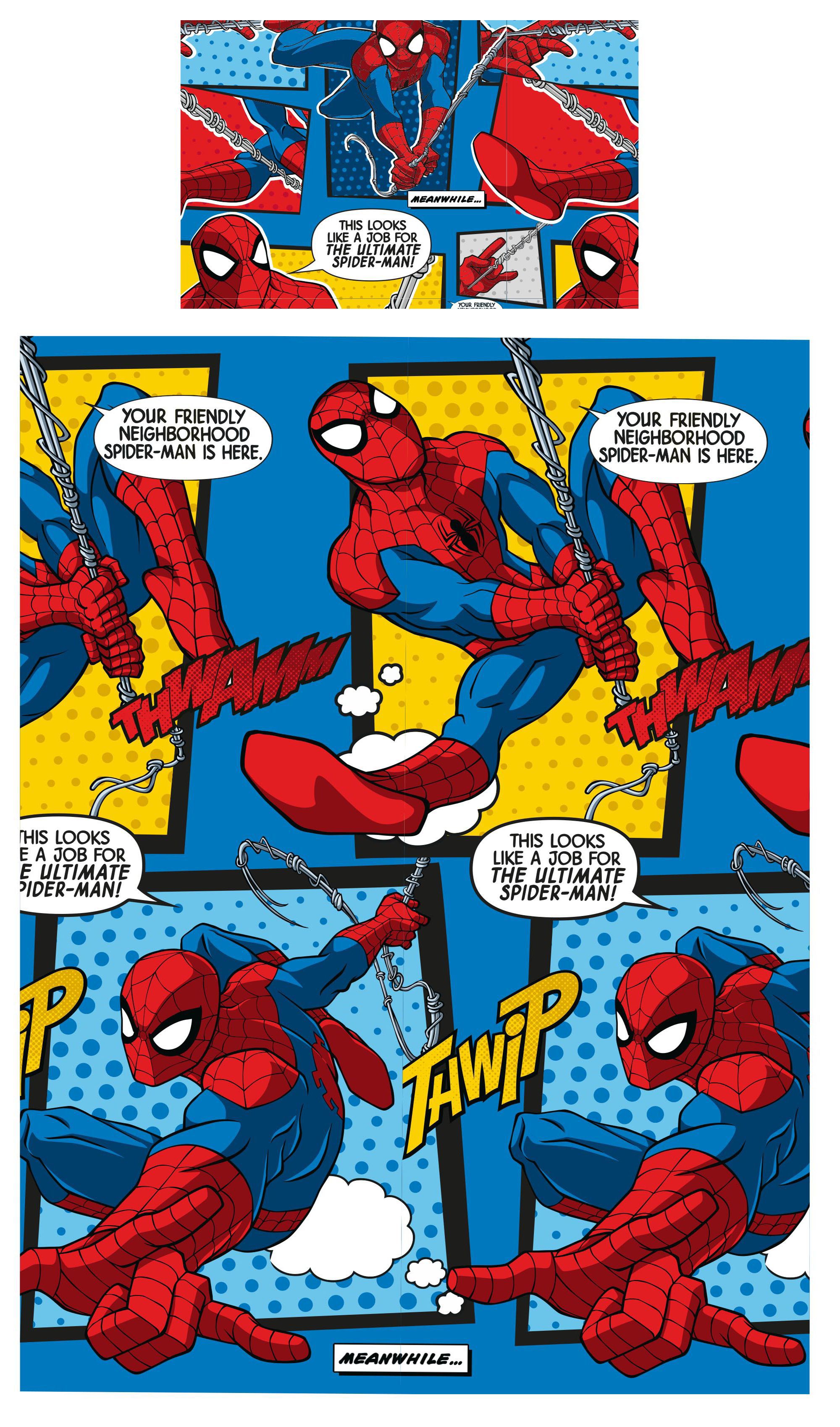 Marvel Spiderman Webhead Multicolour Single Bedding set