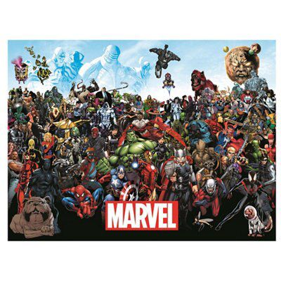 Marvel universe Multicolour Canvas art (H)80cm x (W)60cm