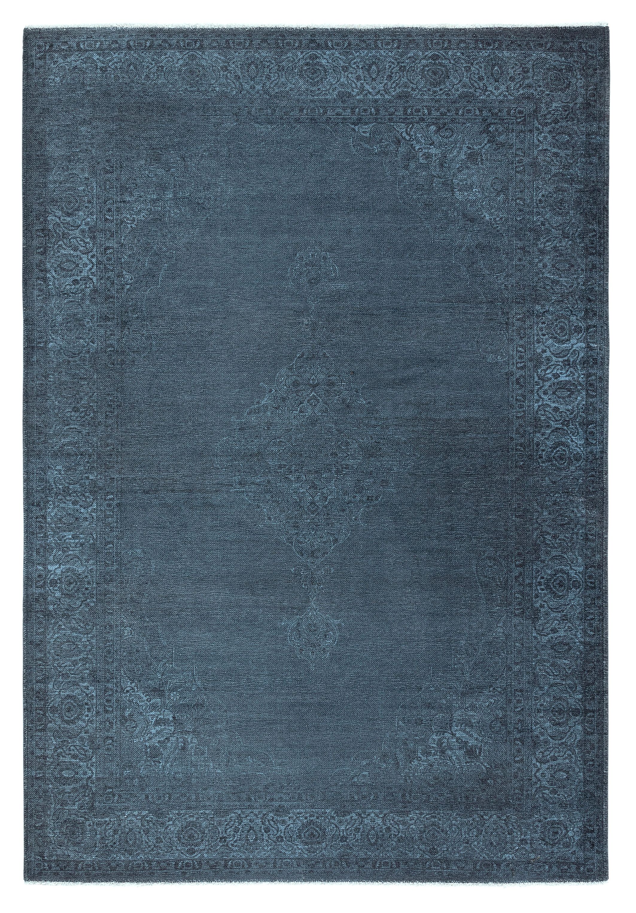 Mary Lou Blue Traditional Extra large Rug, (L)280cm x (W)195cm