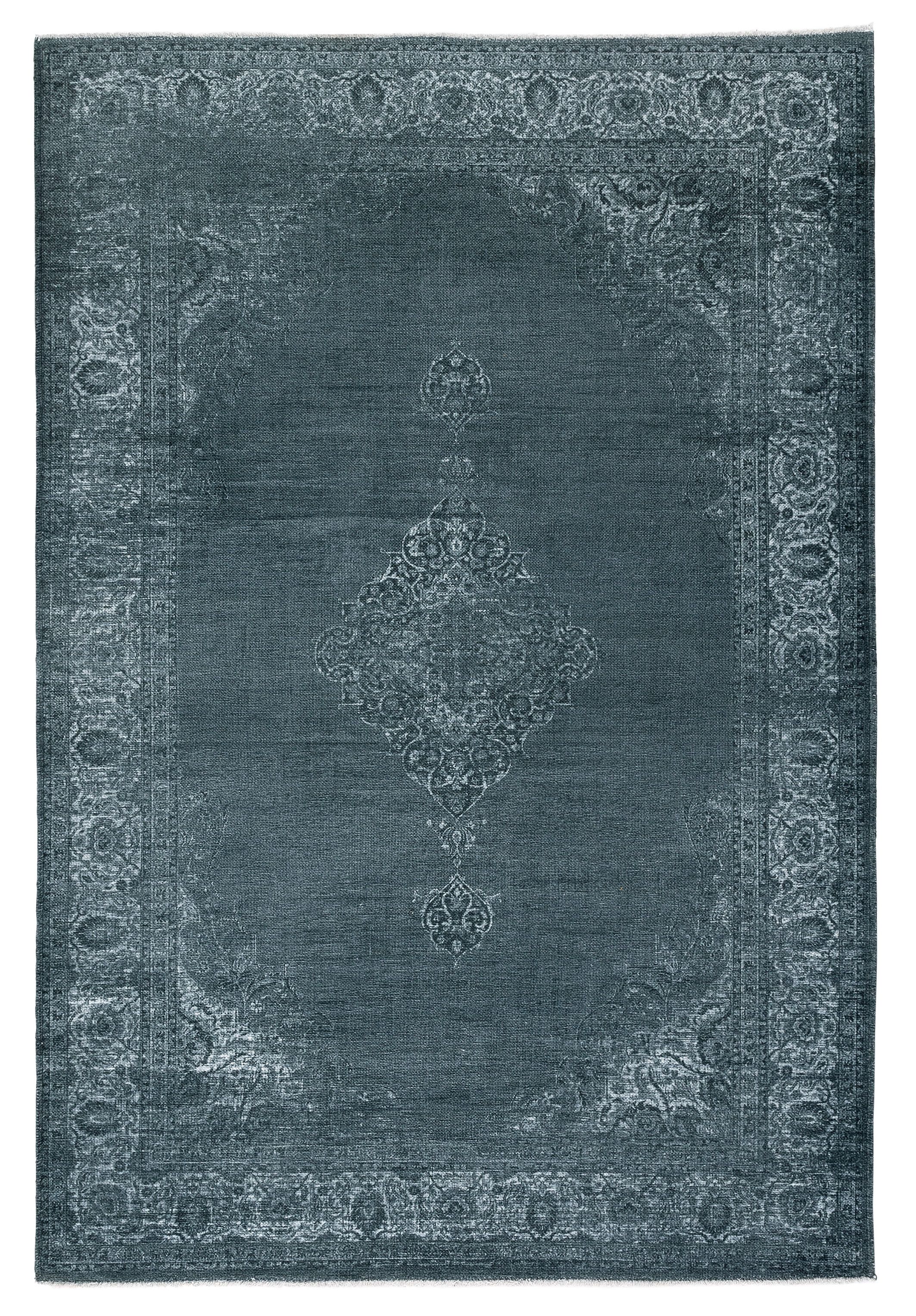 Mary Lou Charcoal Traditional Extra large Rug, (L)280cm x (W)195cm