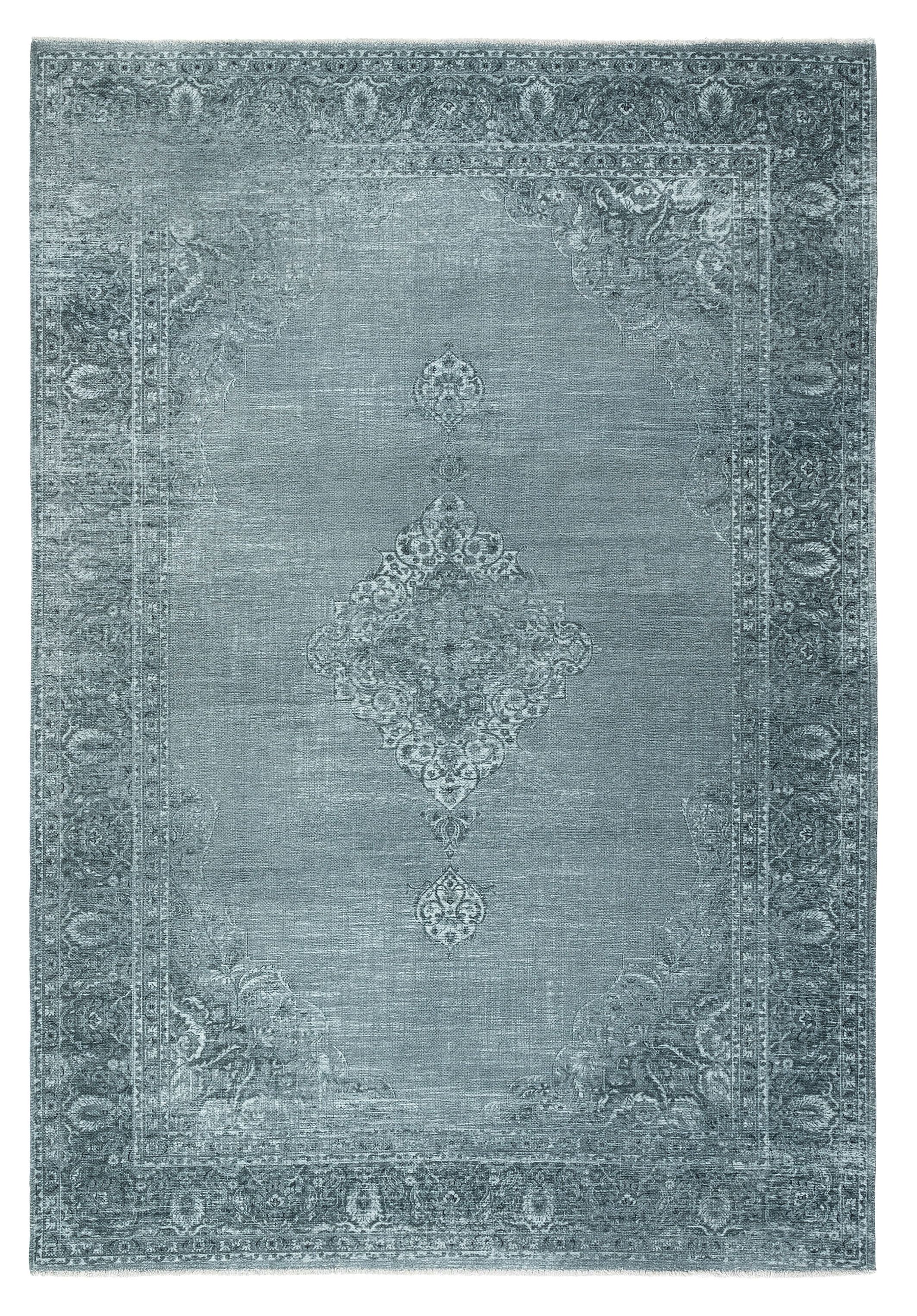 Mary Lou Grey Traditional Large Rug, (L)225cm x (W)155cm