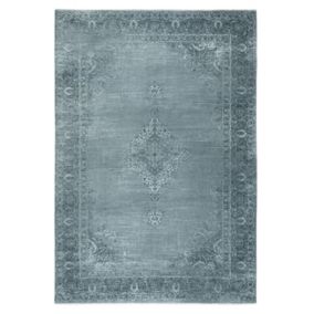 Mary Lou Grey Traditional Large Rug, (L)225cm x (W)155cm