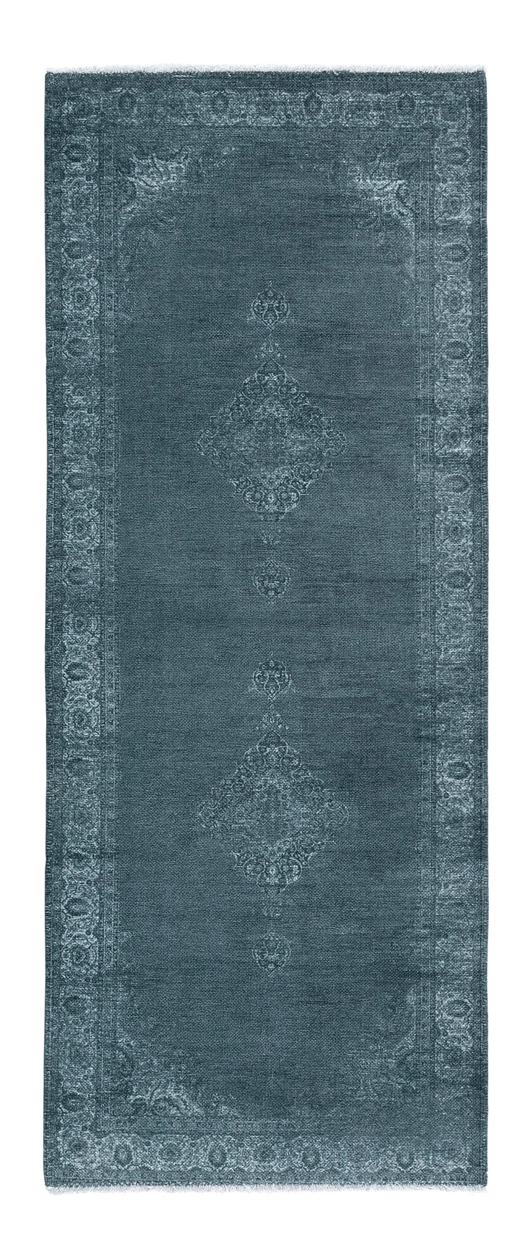 Mary Lou Grey Traditional Large Runner, (L)195cm x (W)80cm