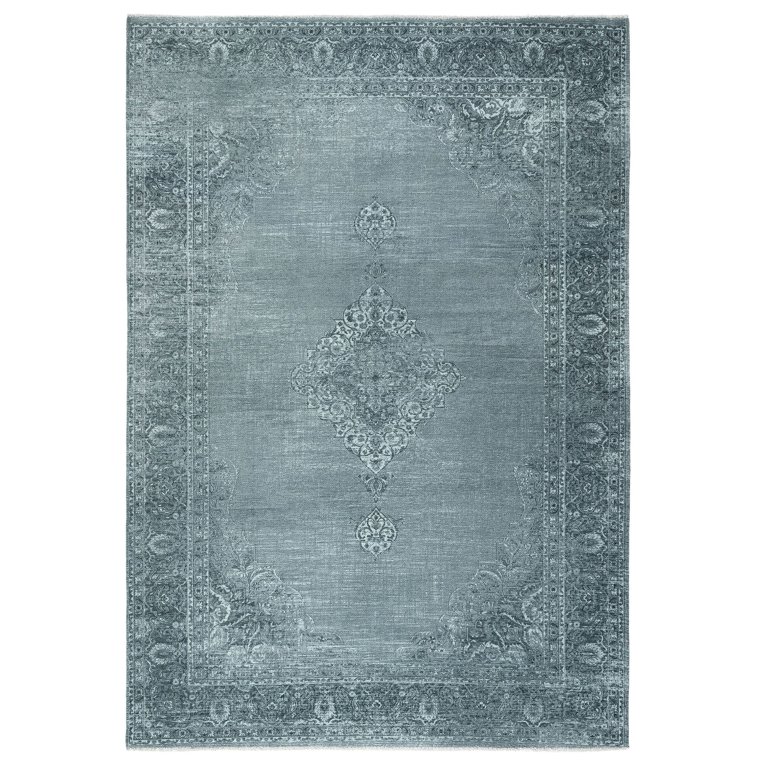 Mary Lou Grey Traditional Medium Runner, (L)160cm x (W)120cm