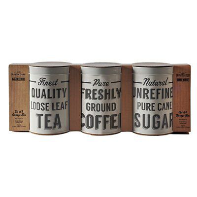 Mason Cash 1L Grey Tea, coffee & sugar canister, Set of 3
