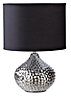 MASSALIA CERAMIC TABLE LAMP CHROME