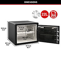 Master Lock 22L Fire-rated Electronic combination Digitally-locked safe