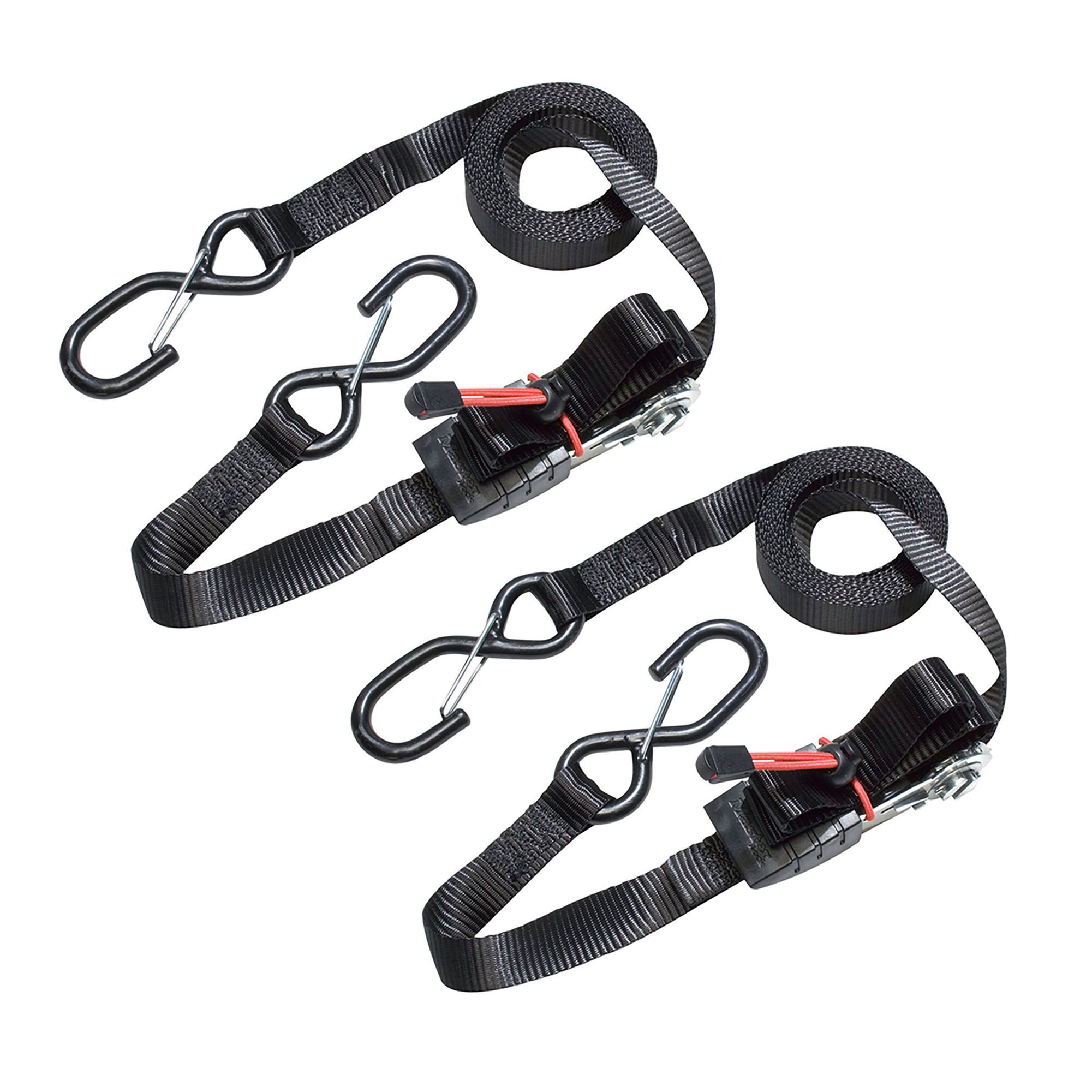 Master Lock 3066EURDAT Black Polyester Ratchet strap set, Pack of 2