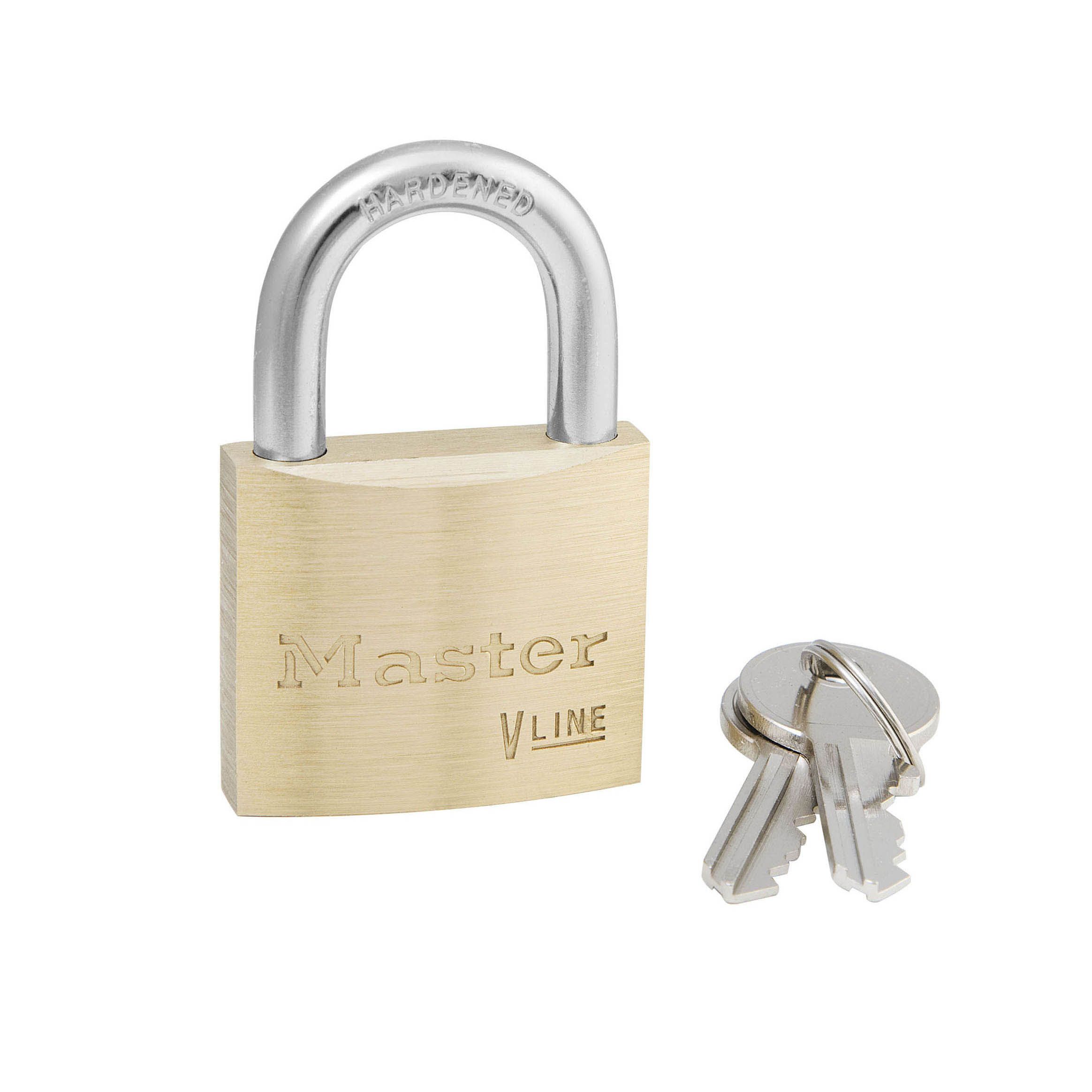 Master Lock 4 pin tumbler cylinder Open shackle Padlock (W)40mm