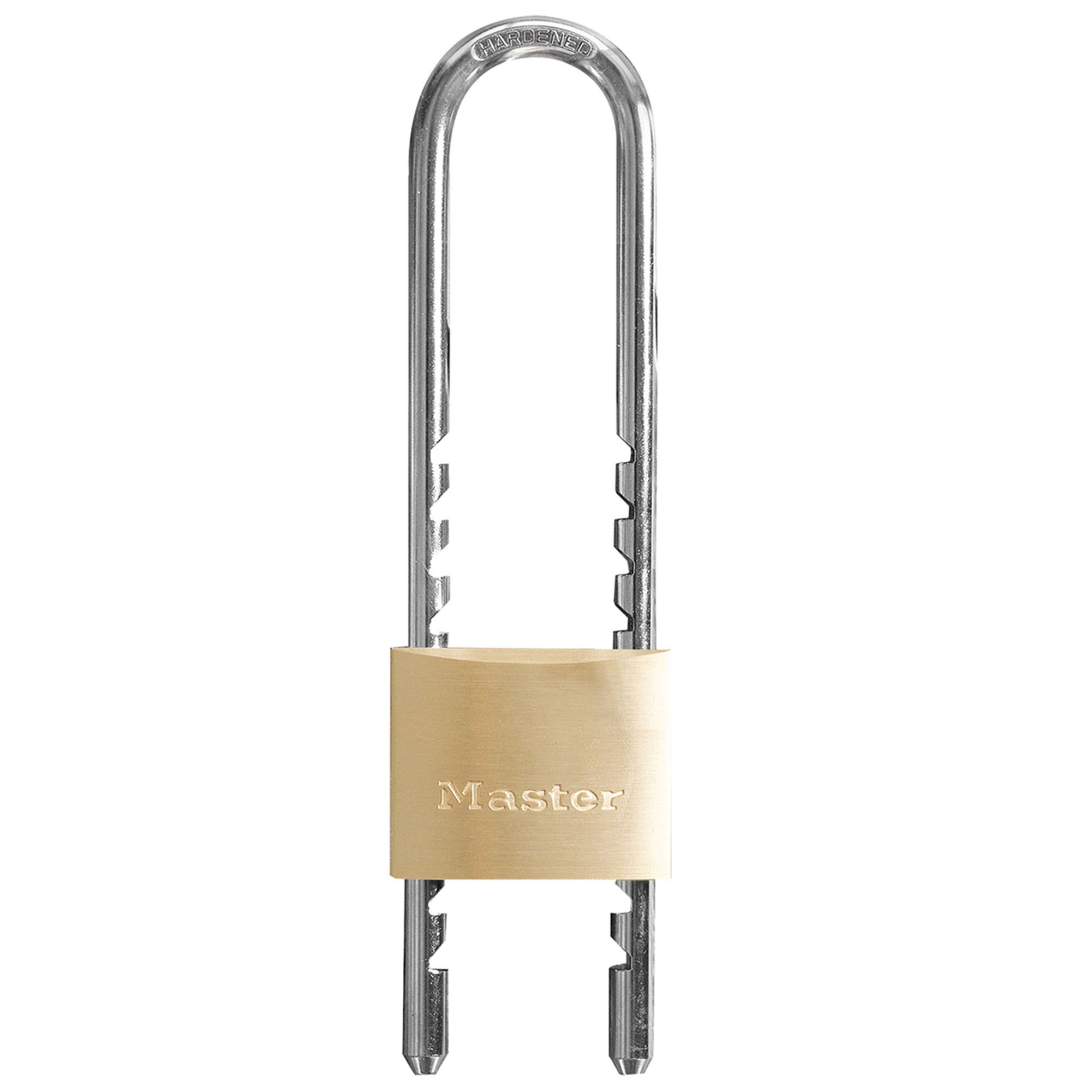 Master Lock Adjustable Brass Open shackle Padlock (W)50mm