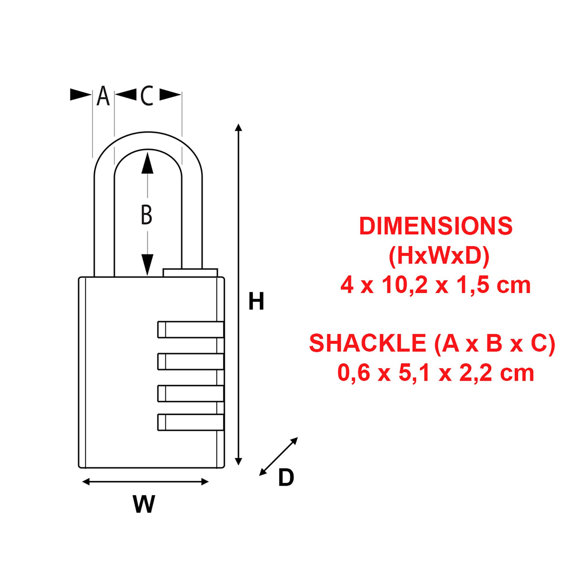 Master Lock Black Aluminium Combination Padlock (H)102mm (W)40mm