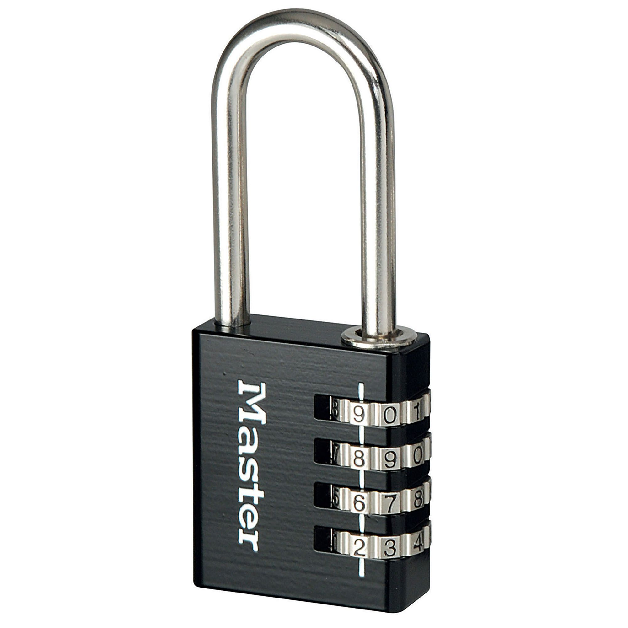 Master Lock Black Aluminium Combination Padlock (H)102mm (W)40mm