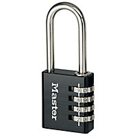 Master Lock Black Aluminium Combination Padlock (W)40mm