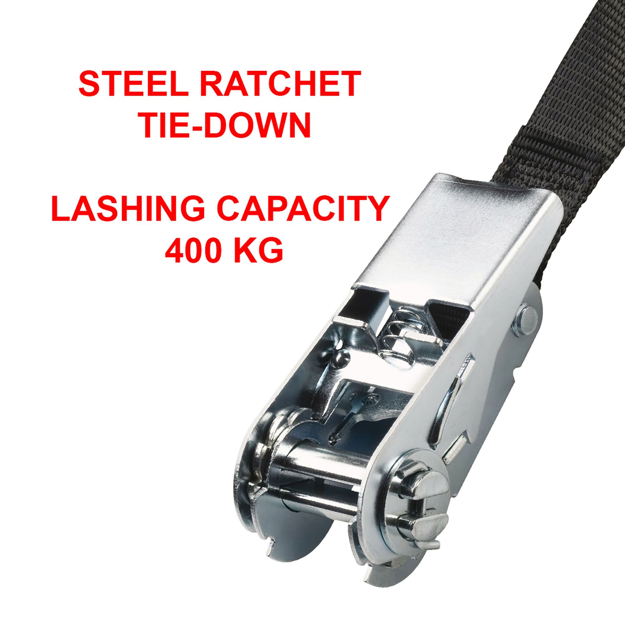 Master Lock Black Ratchet strap (L)5m (W)25mm