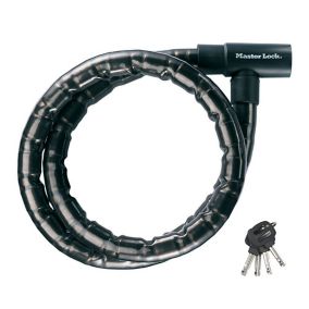 Master Lock Black Steel Motorbike Cable lock (L)2m (Dia)22mm
