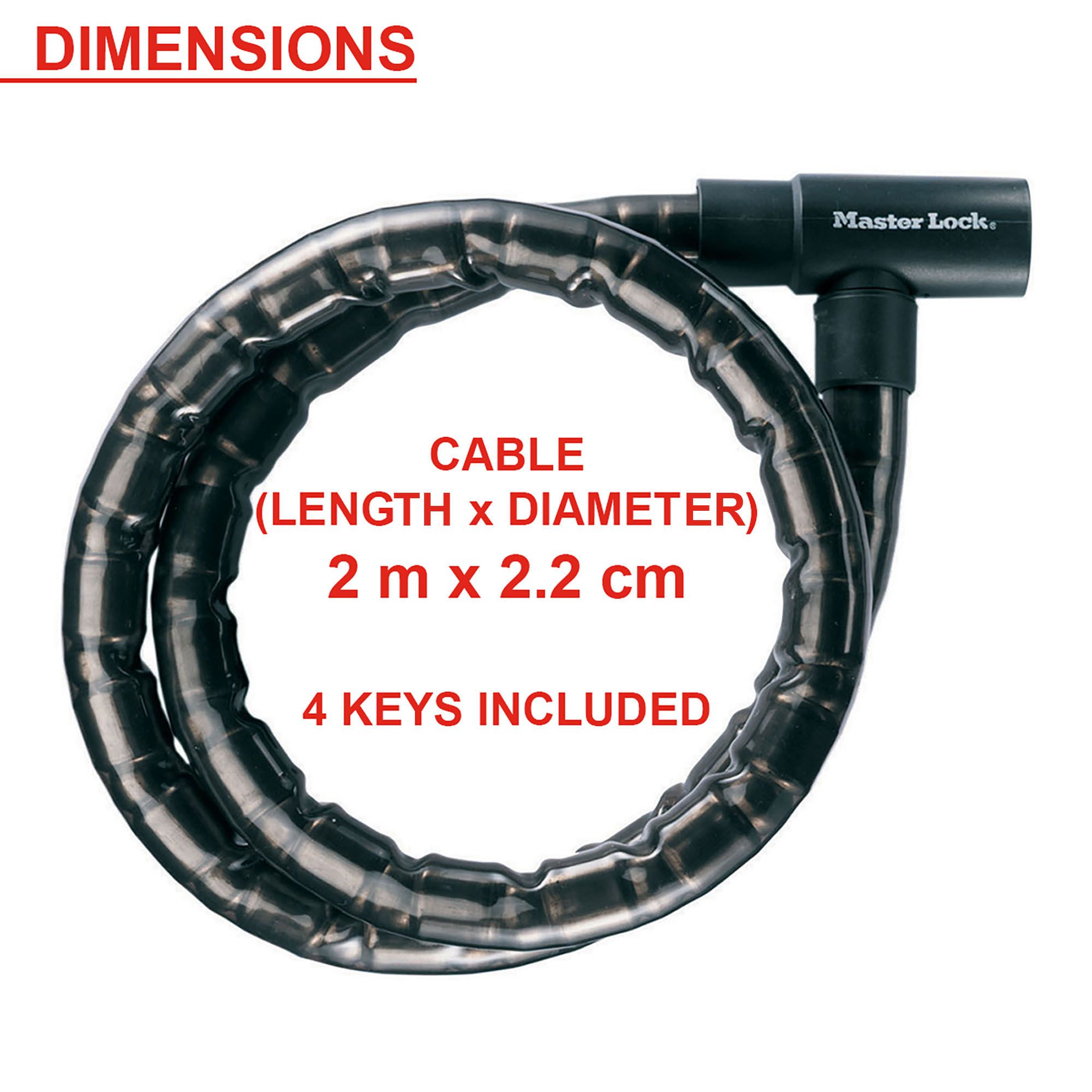 Master lock bike store cable