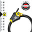 Master Lock Black & yellow Braided steel Cylinder Cable lock (L)1.8m