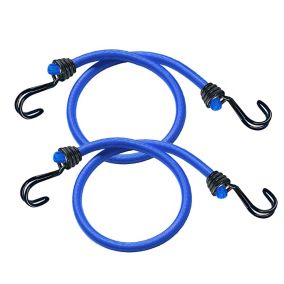 Master Lock Blue Bungee cord with hooks (Dia)8mm (L)1.2m, Pack of 2