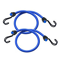 Master Lock Blue Bungee cord with hooks (L)1.2m, Pack of 2