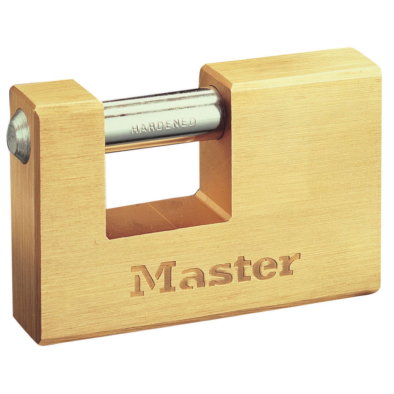 Master Lock Brass 5pin tumbler Closed shackle Padlock (W)60mm DIY at B&Q