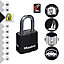 Master Lock Excell Heavy duty Laminated Black 4 pin tumbler cylinder Open shackle Padlock (W)49mm