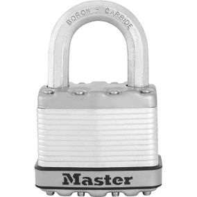 Master Lock Excell Heavy duty Laminated Steel Open shackle Padlock (W)50mm