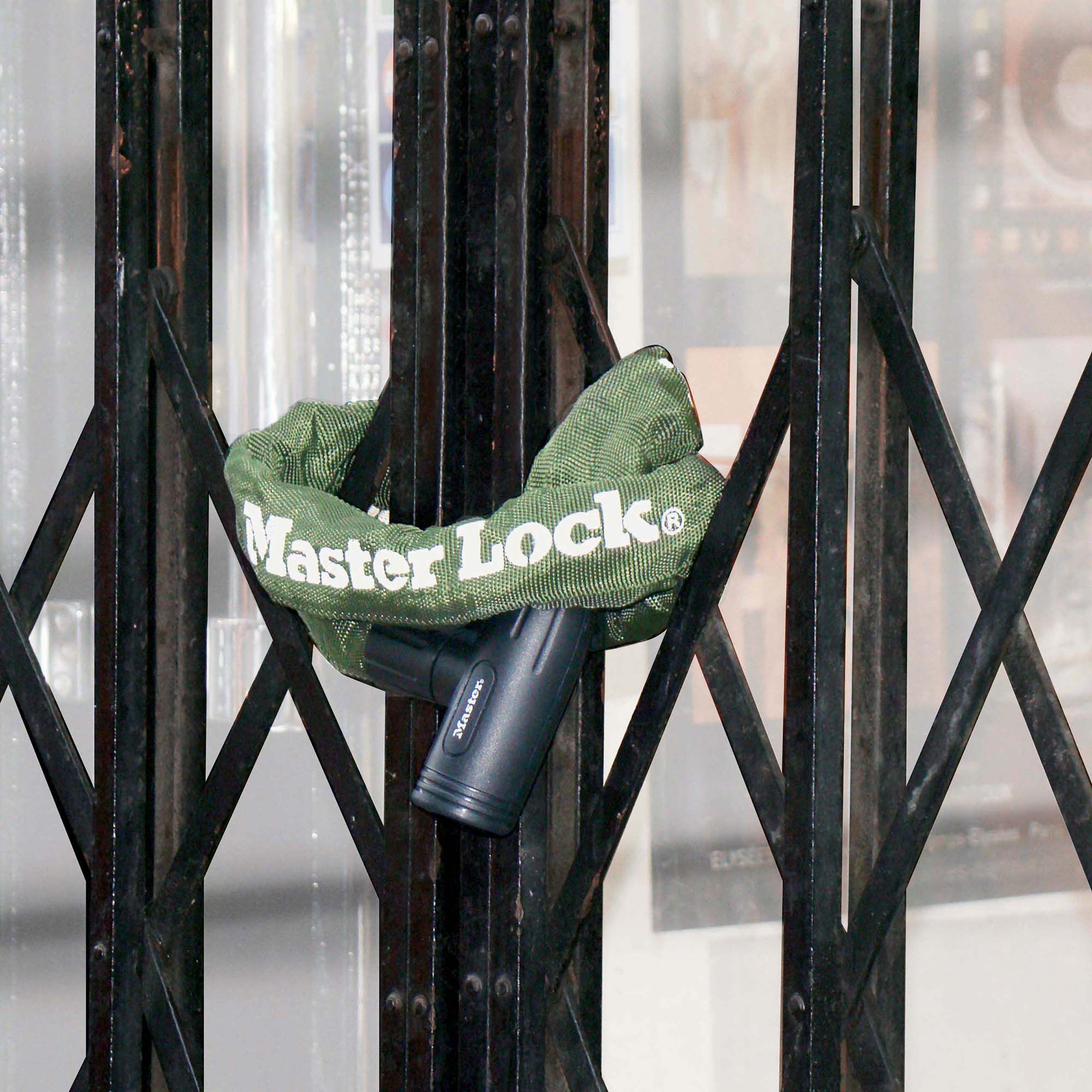 Master Lock Green Steel Security chain, (L)1m (Dia)8mm