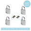 Master Lock Keyed alike Aluminium Small Open shackle Padlock (W)20mm, Pack of 4