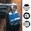 Master Lock Laminated Steel Blue Open shackle Padlock with Thermoplastic cover (W)40mm