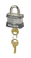 Master Lock Laminated steel Open shackle Padlock (W)38mm