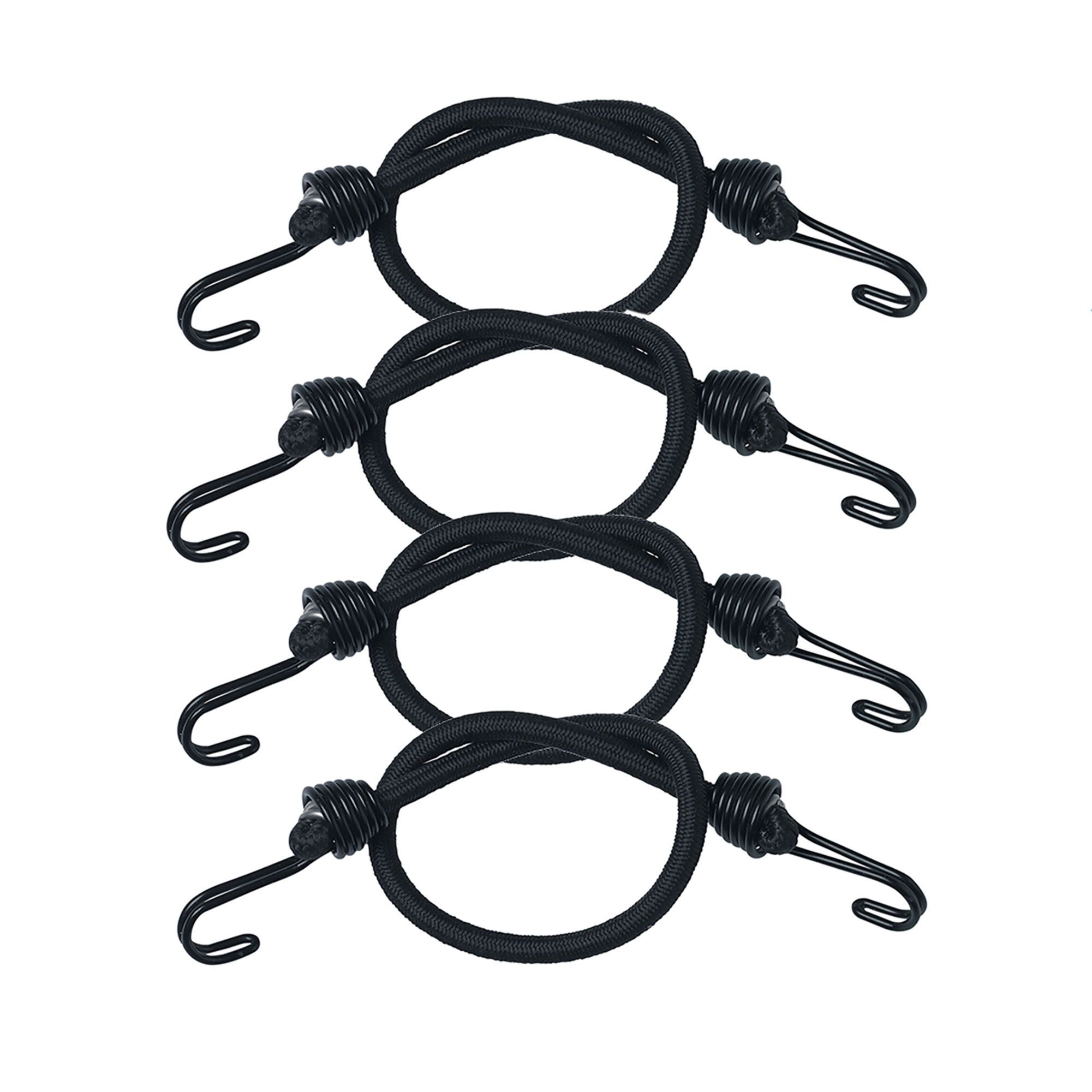Master Lock Multicolour Bungee cord with hooks (Dia)4mm (L)0.25m, Pack of 4