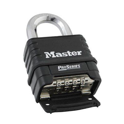 Master Lock Pro-Series Black Steel Combination Padlock (H)50mm (W)57mm
