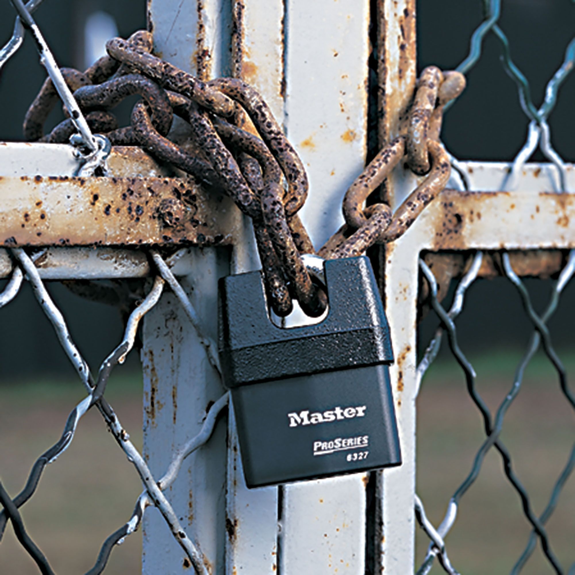 Master Lock Proseries Heavy duty Laminated Steel Black Closed shackle Padlock (W)67mm