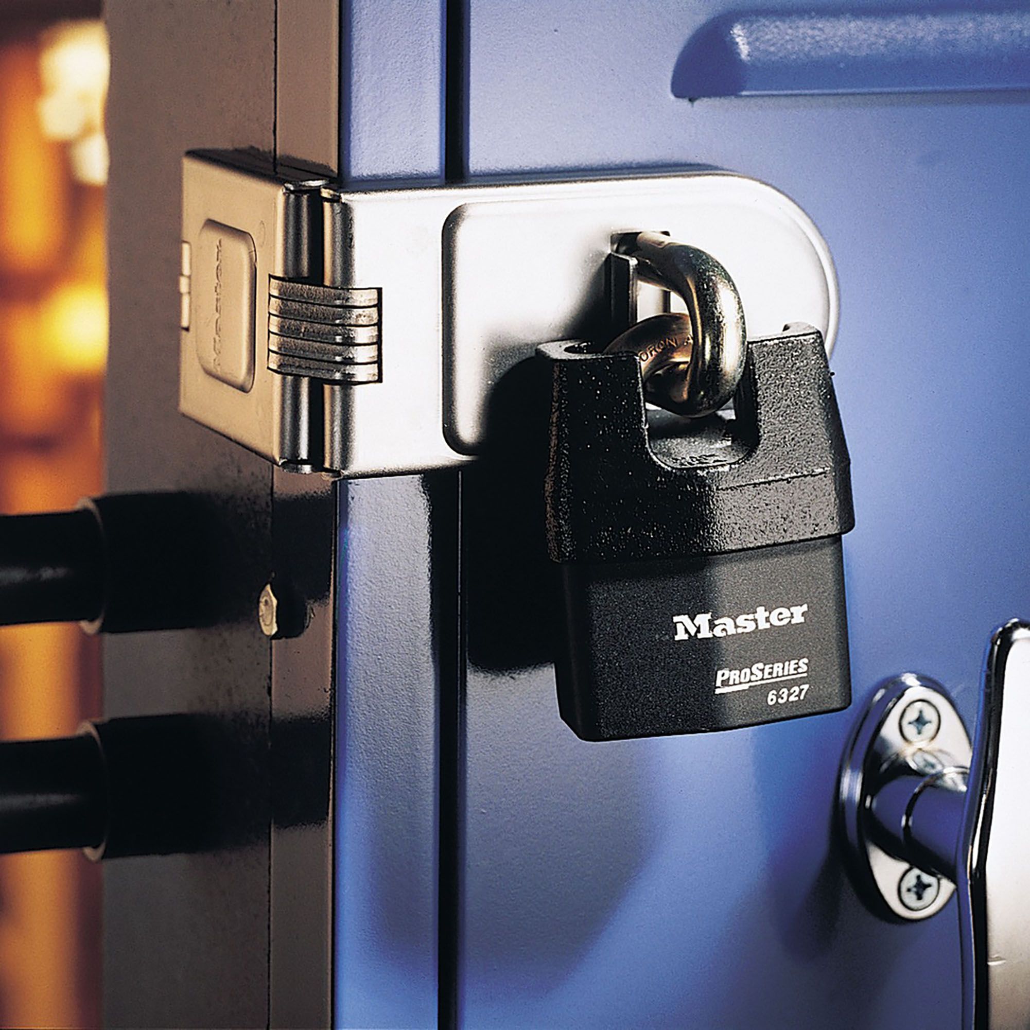 Master Lock Proseries Heavy duty Laminated Steel Black Closed shackle Padlock (W)67mm