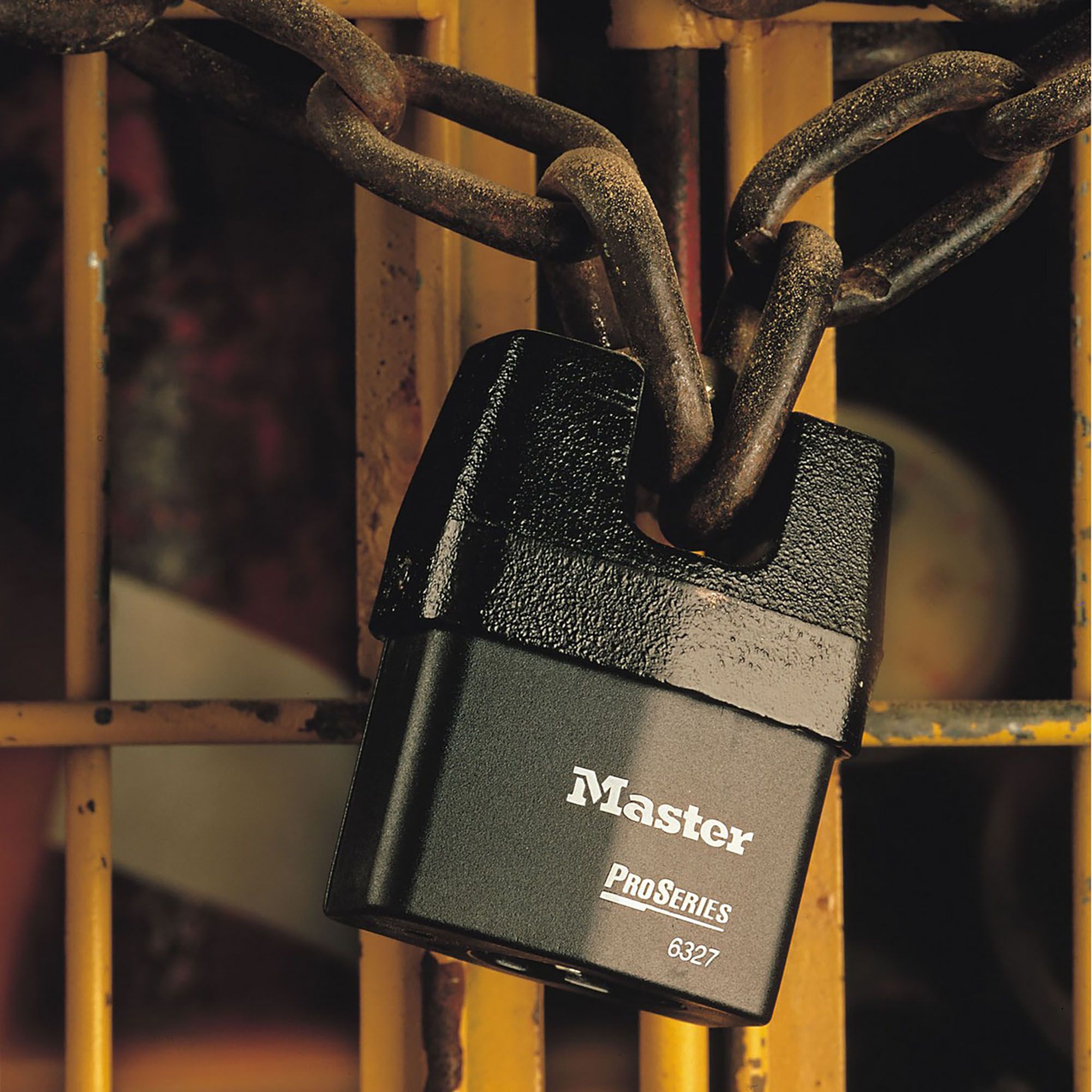 Master Lock Proseries Heavy duty Laminated Steel Black Closed shackle Padlock (W)67mm