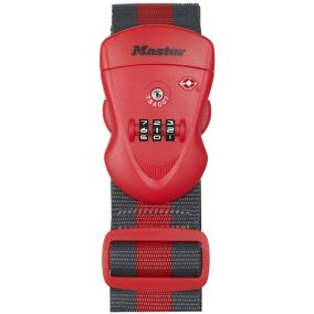 Master Lock Red Combination Luggage strap
