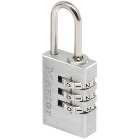 Master Lock Silver Aluminium Combination Padlock (H)31mm (W)20mm