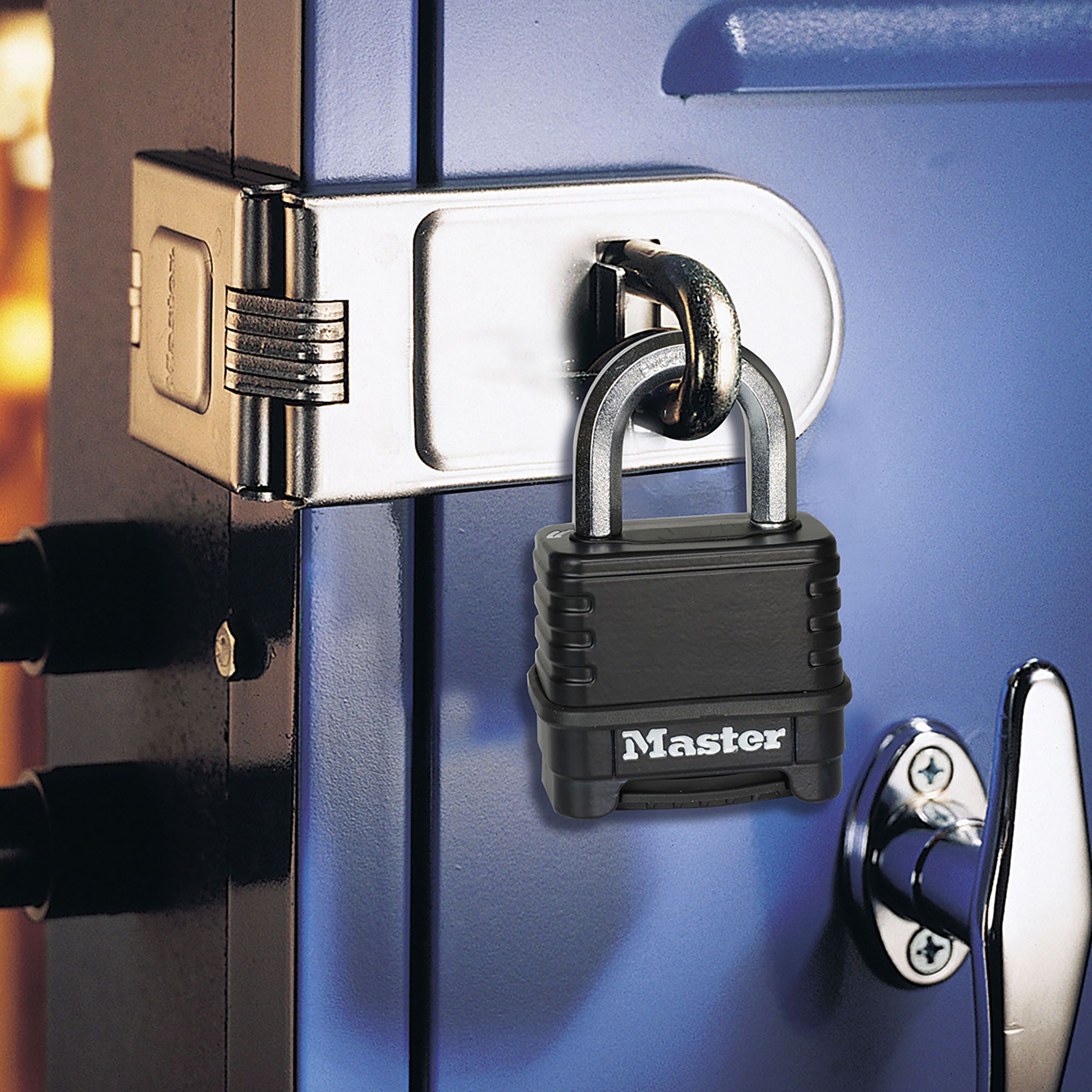 Master Lock Weather tough Black Zinc Combination Padlock (H)46mm  
