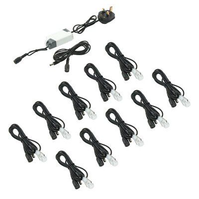 Masterlite Clear Mains-powered LED Cabinet light IP20, Pack of 10