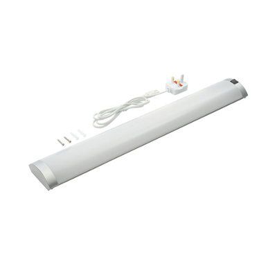 Masterlite Mains-powered Fluorescent Cool white Strip light IP20 806lm (L)0.59m