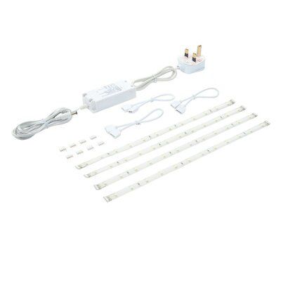 Arlec Cool White LED Strip Lights - 4 Pack