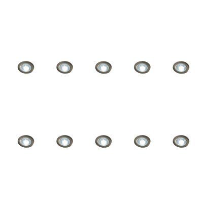 Masterlite Polished Silver effect Mains-powered LED Cabinet light IP20, Pack of 10